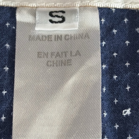 Anthropologie Corey Lynn Calter Embroidered Cropped Top in Blue - Size Small - Picture 5 of 6